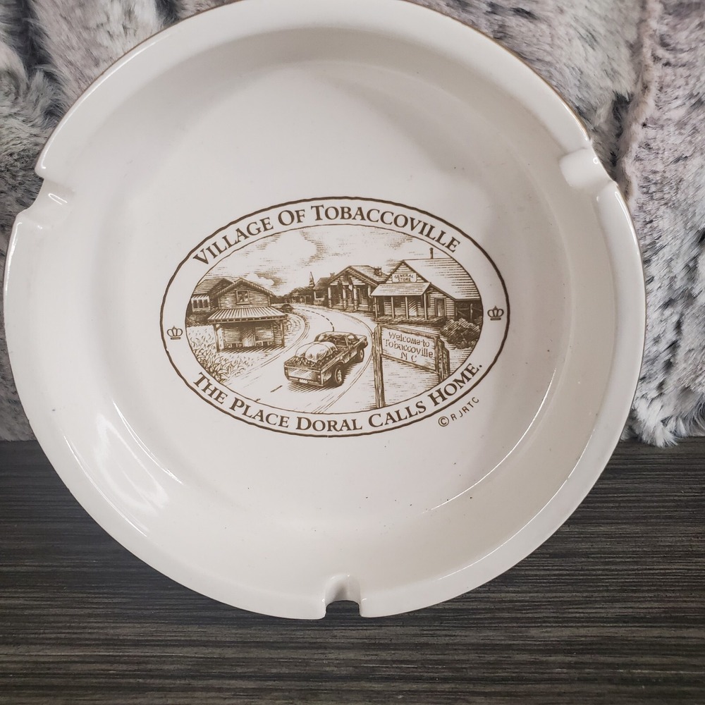 Vintage Village Of Tobaccoville The Place Doral Calls Home Ashtray Round 4.25"